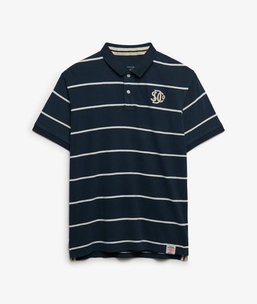 Vintage Stripe Jersey Polo Shirt Image 7
