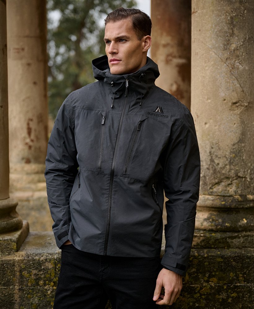 mens Waterproof Jacket in BLUE GRAPHITE | Superdry US