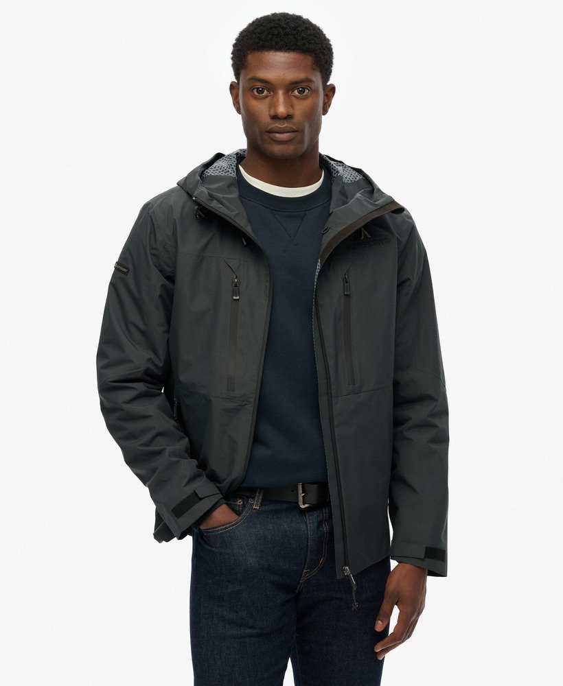 mens Waterproof Jacket in BLUE GRAPHITE | Superdry US