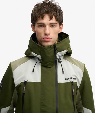 Hooded Colour Block Windbreaker Jacket Image 3