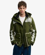 Colour Block Windbreaker Jas met Capuchon