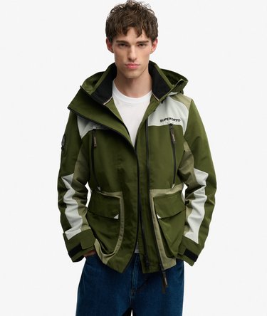 Hooded Colour Block Windbreaker Jacket Image 2