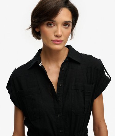 Belted Utility Playsuit Image 4