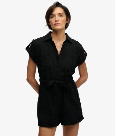 Belted Utility Playsuit Image 1