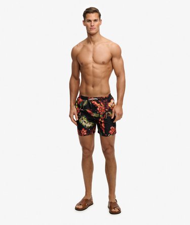 Hawaiian Print 16-inch Zwemshorts Image 5