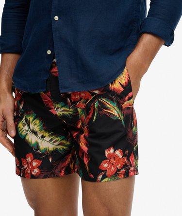 Hawaiian Print 16-inch Zwemshorts Image 9