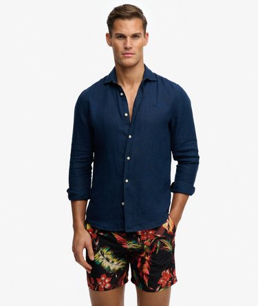 Hawaiian Print 16-inch Zwemshorts Image 7