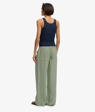 Linnen Lage Taille Broek Image 6