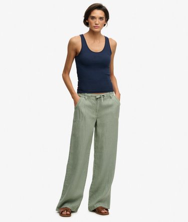 Linnen Lage Taille Broek Image 1