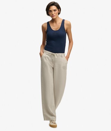 Linnen Lage Taille Broek Image 1