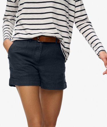 Short en lin taille mi-haute Image 2