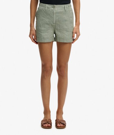 Short en lin taille mi-haute Image 4