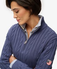 Cable Half Zip Knit