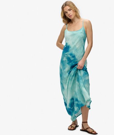 Printed Maxi Slip Dress Image 2
