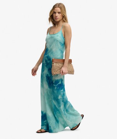 Printed Maxi Slip Dress Image 3