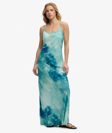 Printed Maxi Slip Dress Image 1