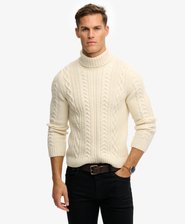 Jacob Rollkragenpullover mit Zopfmuster