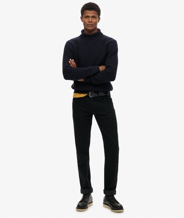 The Merchant Store - Textured Roll Neck Jumper Image 4