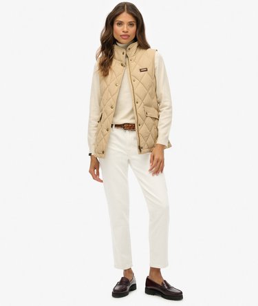 Veste sans manches &agrave; doublure bord&eacute;e de velours c&ocirc;tel&eacute; Image 4