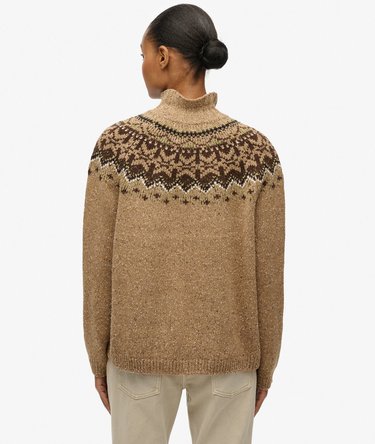 Fairisle trui met hoge hals Image 6