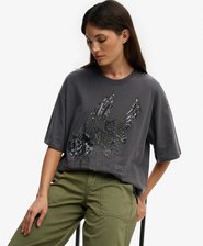 Tattoo Embellished Oversized T-Shirt