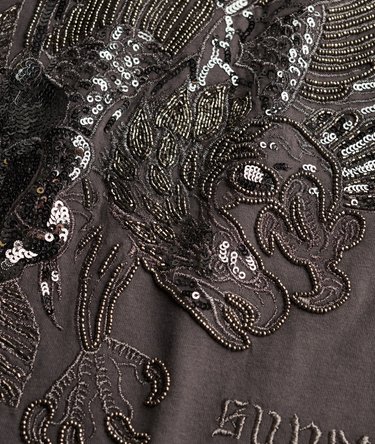 Tattoo Embellished Oversized T-Shirt Image 6