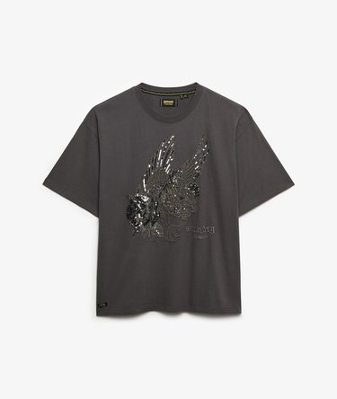 Tattoo Embellished Oversized T-Shirt Image 7