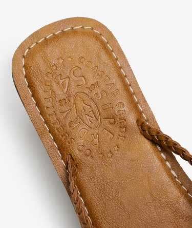 Faux Leather Braided Flip Flop Image 7