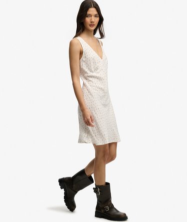 Printed Sweetheart Mini Dress Image 5