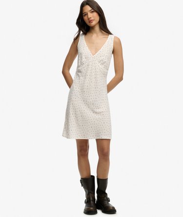 Printed Sweetheart Mini Dress Image 3