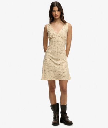 Printed Sweetheart Mini Dress Image 6