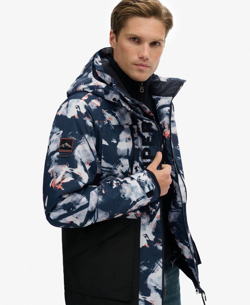 mens Ultimate Freestyle Ski Jacket in Subway Tag Print | Superdry US