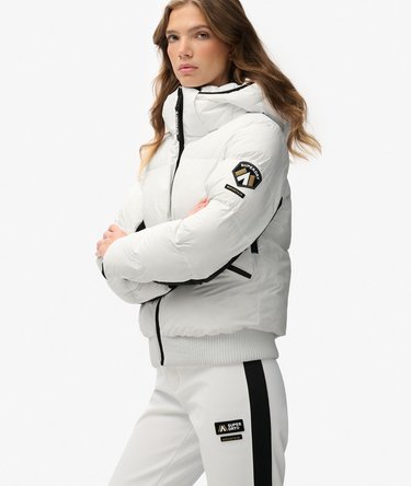 Hooded Ski Bomber Jacket Image 3