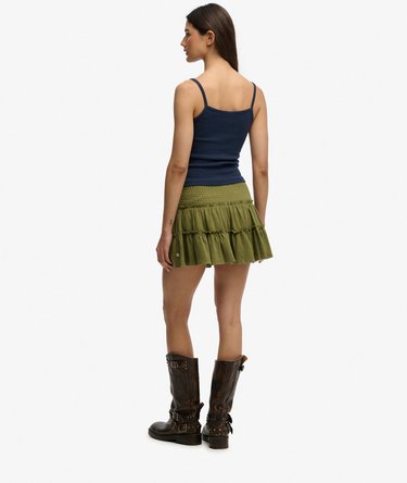 Tiered Jersey Mini Skirt Image 6