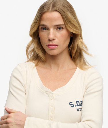 Athletic Button Down Long Sleeve Top Image 4