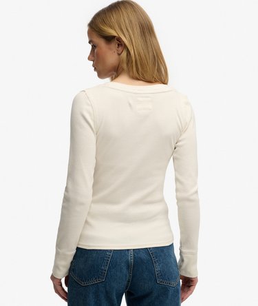 Athletic Button Down Long Sleeve Top Image 5
