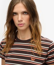 Figurbetontes Essential T-Shirt mit Logo und Streifen