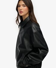 Bomber Jas met Kraag in Oversized Pasvorm