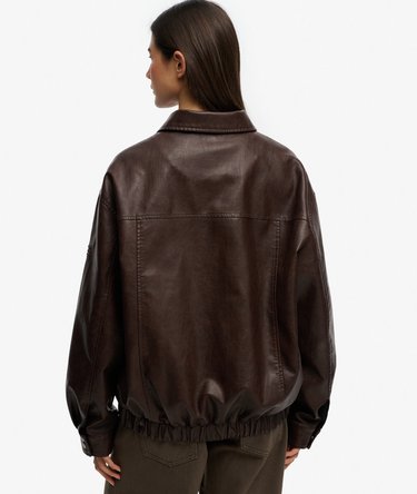 Bomber Jas met Kraag in Oversized Pasvorm Image 5