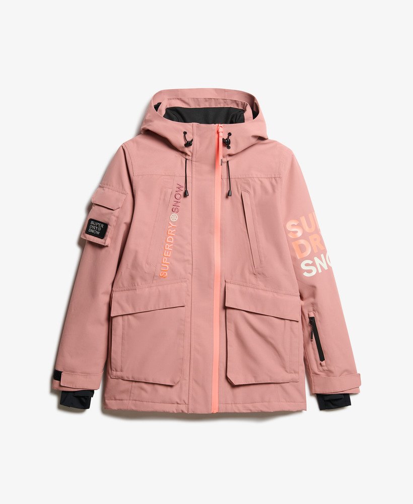 womens Ski Ultimate Rescue Jacket in Ash Rose | Superdry CA-EN