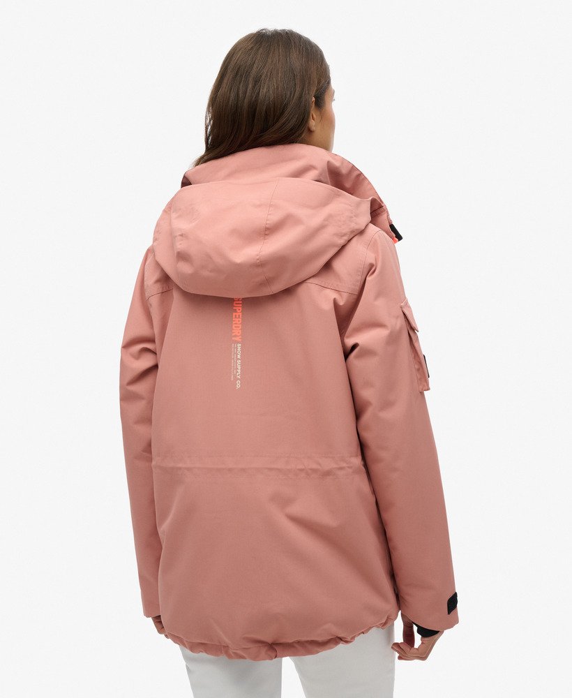 womens Ski Ultimate Rescue Jacket in Ash Rose | Superdry CA-EN