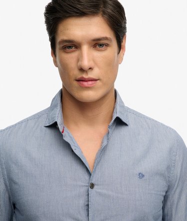 Chemise Popeline &agrave; Col Cass&eacute; Manches Longues Image 5