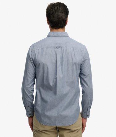 Chemise Popeline &agrave; Col Cass&eacute; Manches Longues Image 4