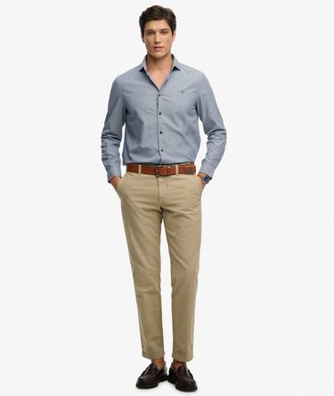 Chemise Popeline &agrave; Col Cass&eacute; Manches Longues Image 3