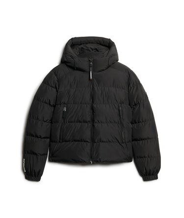Hooded Sports Puffer Jacket Image 9