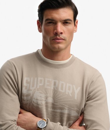 Sweatshirt Retro Outdoor Coupe D&eacute;contract&eacute;e Image 3