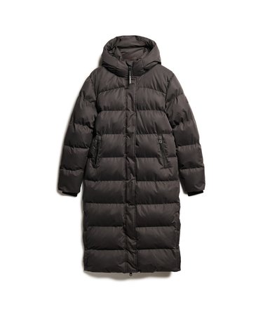 Microfibre Longline Puffer Coat Image 8