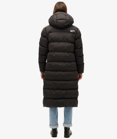 Microfibre Longline Puffer Coat Image 5