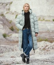 Microfibre Longline Puffer Coat