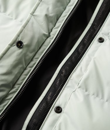 Microfibre Longline Puffer Coat Image 6